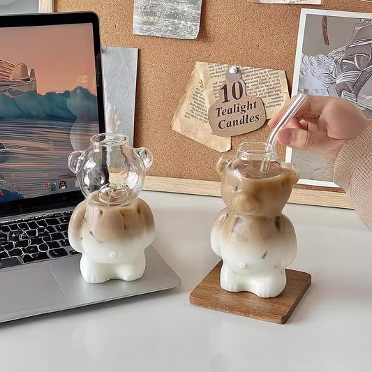Glass Bear Coffee Cup