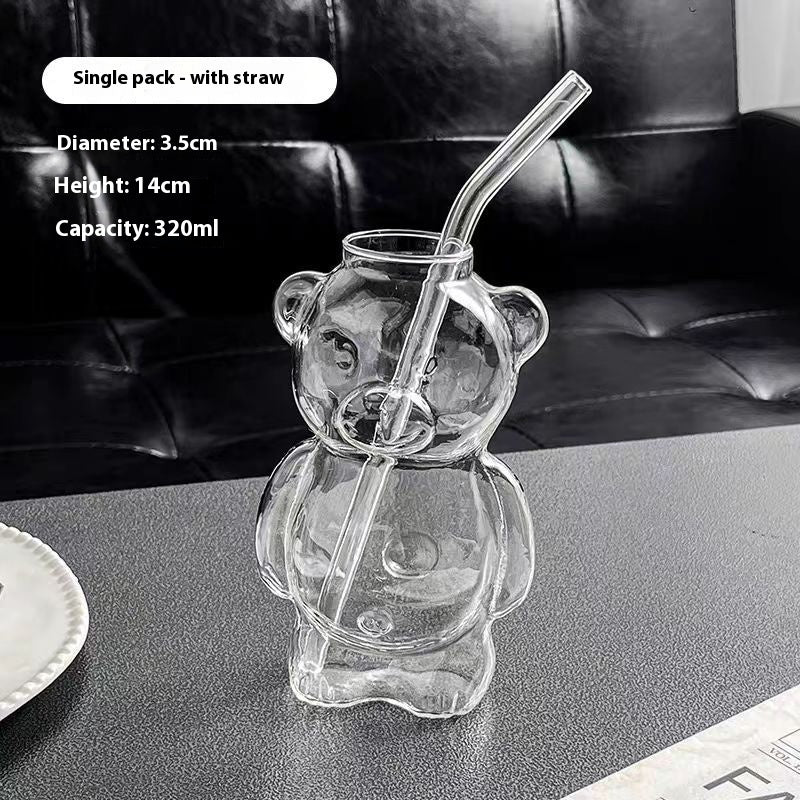 Glass Bear Coffee Cup