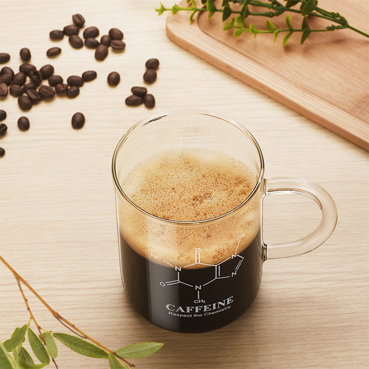 1PCS High Borosilicate Glass Cup,Coffee Cup,Coffee Shared Cup With Scale Marking