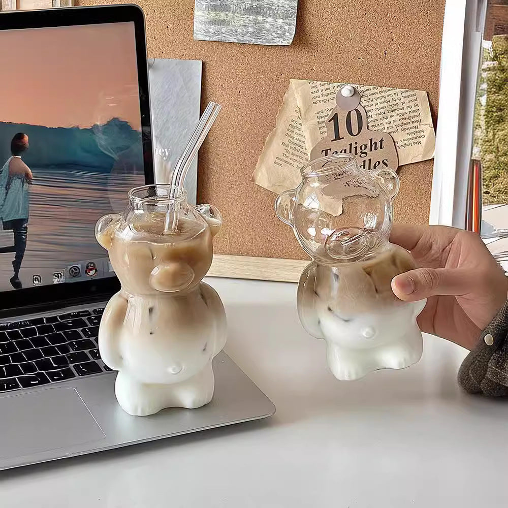 Glass Bear Coffee Cup